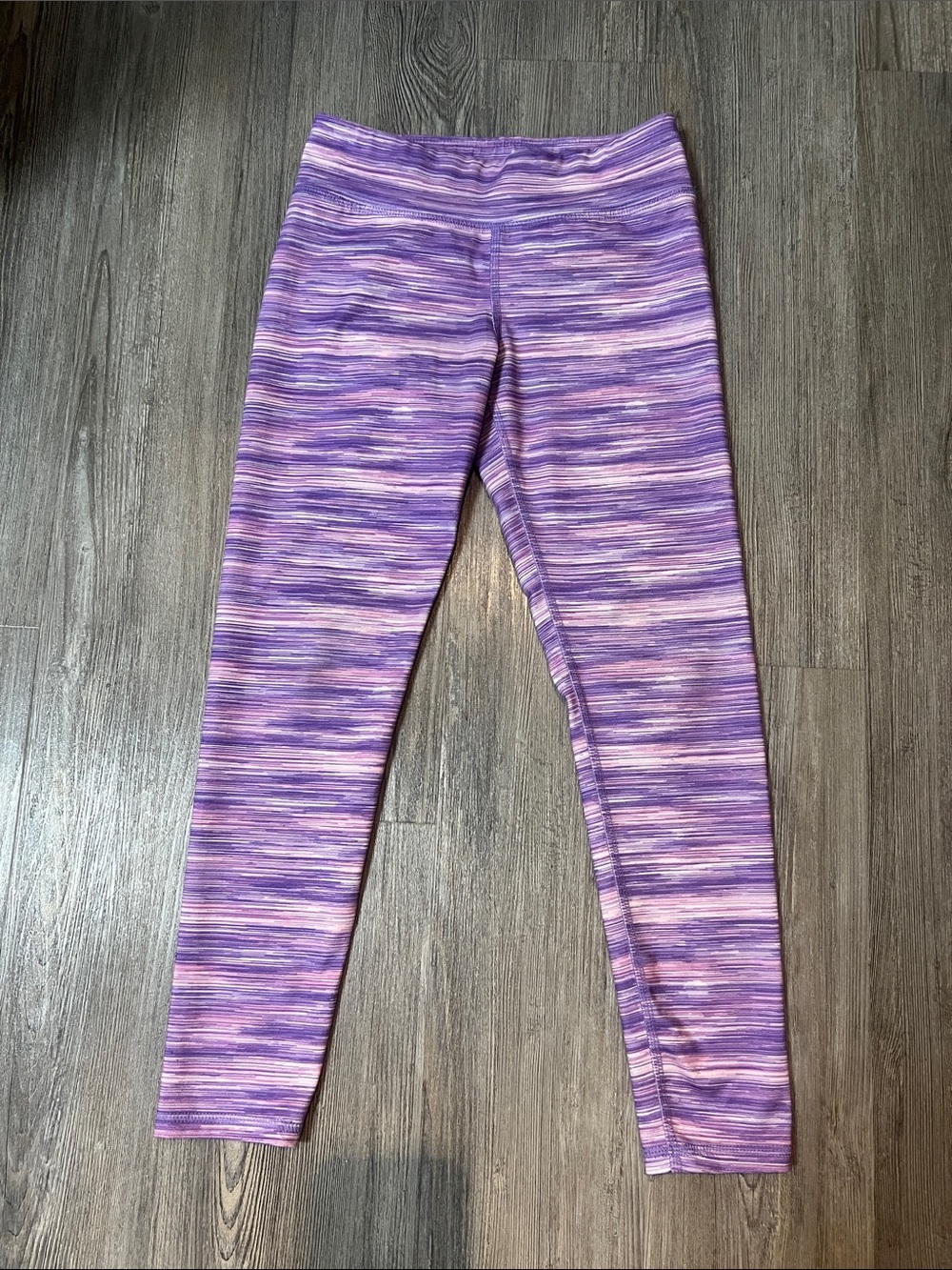 Athletic Works Purple Space-Dye Girls' Leggings